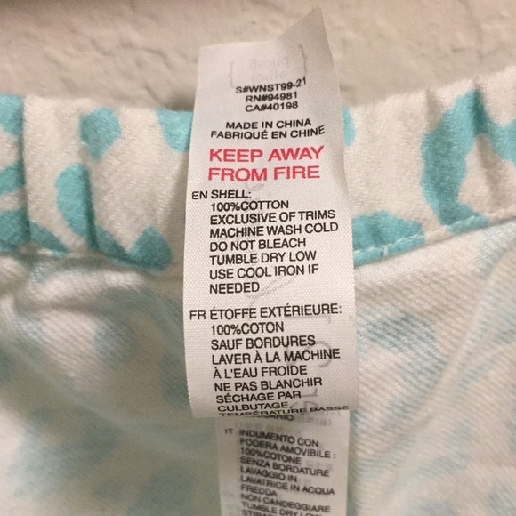 Forever 21 Blue And White Leopard Print Ruffle Hem Sleep Short. NWOT - Picture 6 of 6